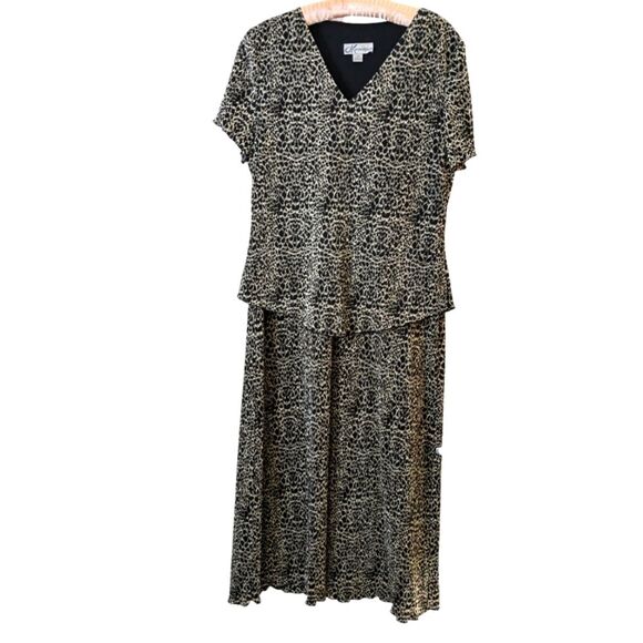 Dressbarn Leopard Print Dress Size 14 lined - Picture 1 of 12